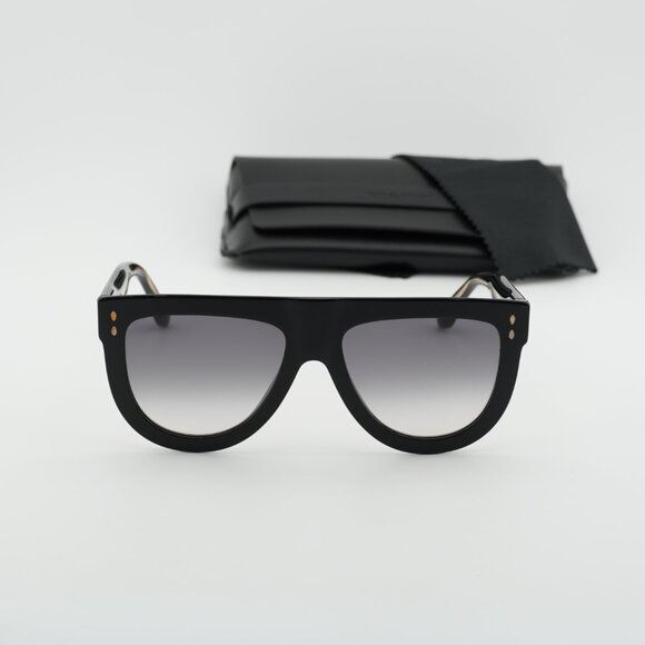 Isabel Marant IM 0075/S 0807 9O Aviator Sunglasses - Black/Grey main image 11